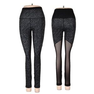 Lululemon Black and Gray Patterned Mesh Leggings XS